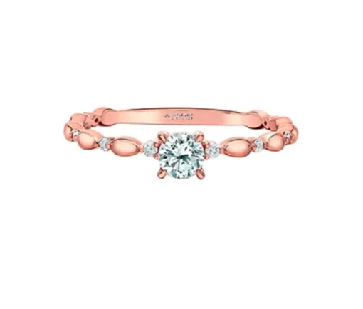 BAGUE EN OR 14K SERTIE DE DIAMANTS CANADIENS
