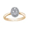 BAGUE EN OR 14K SERTIE DE DIAMANTS