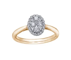BAGUE EN OR 14K SERTIE DE DIAMANTS