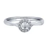 BAGUE EN OR 10K SERTIE DpiUN DIAMANT CANADIEN ET DE DIAMANTS