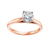 BAGUE EN OR 14K SERTIE DpiUN DIAMANT CANADIEN