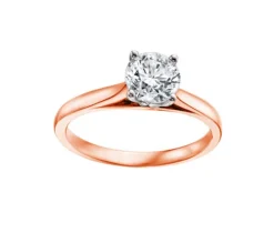BAGUE EN OR 14K SERTIE DpiUN DIAMANT CANADIEN
