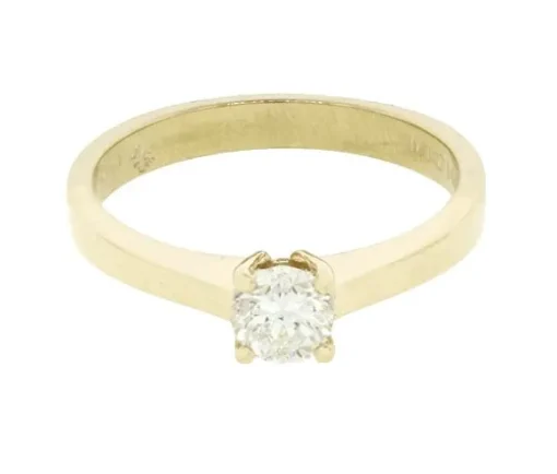 BAGUE EN OR 14K SERTIE DpiUN DIAMANT
