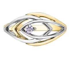BAGUE EN OR SERTIE DpiUN DIAMANT CANADIEN