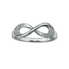 BAGUE INFINI EN OR JAUNE OU BLANC SERTIE DE DIAMANTS