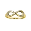 BAGUE INFINI EN OR JAUNE OU BLANC SERTIE DE DIAMANTS