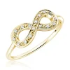 BAGUE INFINI EN OR 10K SERTIE DE DIAMANTS