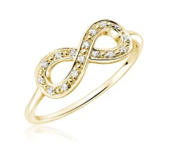 BAGUE INFINI EN OR 10K SERTIE DE DIAMANTS