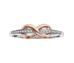 BAGUE INFINI EN OR 10K SERTIE DE DIAMANTS