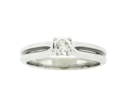 BAGUE 14K BL. 0,29 DIAMANT SI1 COUL. I