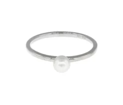 BAGUE 10K BL PERLE CULTURE 4.8MM