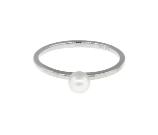 BAGUE 10K BL PERLE CULTURE 4.8MM