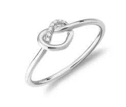 BAGUE NOEUD EN OR 10K SERTIE DE DIAMANTS
