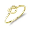 BAGUE NOEUD EN OR 10K SERTIE DE DIAMANTS