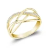 BAGUE POUR DAME EN OR BLANC SERTIE DE DIAMANTS