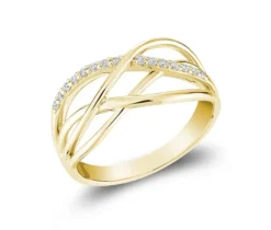 BAGUE POUR DAME EN OR BLANC SERTIE DE DIAMANTS