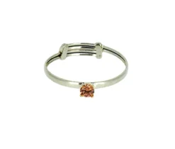 BAGUE POUR ENFANT EN OR SERTIE DpiUN PIERRE DE NAISSANCE SYNTHÉTIQUE VARIÉE