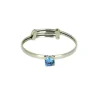 BAGUE POUR ENFANT EN OR SERTIE DpiUN PIERRE DE NAISSANCE SYNTHÉTIQUE VARIÉE