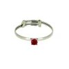 BAGUE POUR ENFANT EN OR SERTIE DpiUN PIERRE DE NAISSANCE SYNTHÉTIQUE VARIÉE
