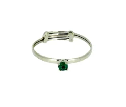 BAGUE POUR ENFANT EN OR SERTIE DpiUN PIERRE DE NAISSANCE SYNTHÉTIQUE VARIÉE