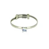 BAGUE POUR ENFANT EN OR SERTIE DpiUN PIERRE DE NAISSANCE SYNTHÉTIQUE VARIÉE
