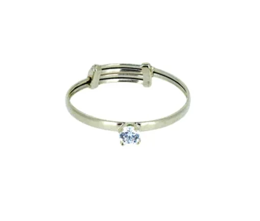 BAGUE POUR ENFANT EN OR SERTIE DpiUN PIERRE DE NAISSANCE SYNTHÉTIQUE VARIÉE