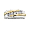 BAGUE POUR HOMME EN OR 2 TONS SERTI DE DIAMANTS