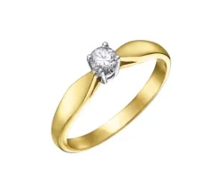 BAGUE SOLITAIRE EN 10K SERTIE DpiUN DIAMANT