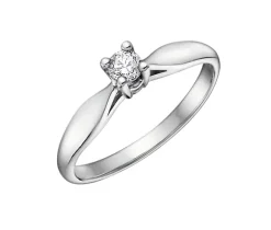 BAGUE SOLITAIRE EN 10K SERTIE DpiUN DIAMANT