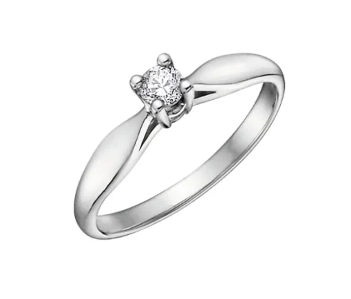 BAGUE SOLITAIRE EN 10K SERTIE DpiUN DIAMANT