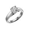 BAGUE STYLE SOLITAIRE EN OR 14K SERTIE DpiUN DIAMANT CANADIEN