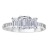 BAGUE STYLE TRINITÉ EN PLATINE SERTIE DE DIAMANTS