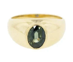 B.H.14K 2,91CT SAPH.BLEU-VERT"RARE" EXCL