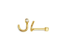 BOUCLE NEZ 14K TIGE COURBÉE 0,015 DIA