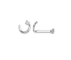 BOUCLE NEZ 14K TIGE COURBÉE 0,03 DIAM