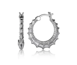 BOUCLES ANNEAUX ARGENT SEAHORSE CZ