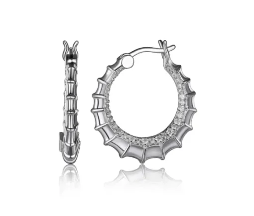 BOUCLES ANNEAUX ARGENT SEAHORSE CZ