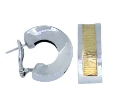 BOUCLES ANNEAUX EN OR 2 TONS