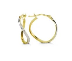 BOUCLES ANNEAUX EN OR 10K 2TONS