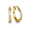 BOUCLES ANNEAUX 10K CZ 2.25MM 12.8MM