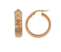 BOUCLES ANNEAUX 10K ROSE 20MM
