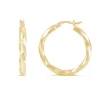 BOUCLES ANNEAUX TAILLE DIAMANT EN OR JAUNE