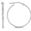 BOUCLES ANNEAUX TAILLÉES DIAMANT EN OR 10K BLANC