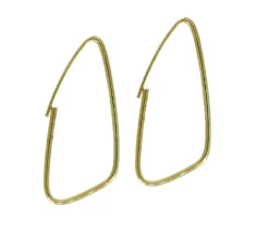 BOUCLES ANNEAUX TRIANGLES UNIES EN OR 10K