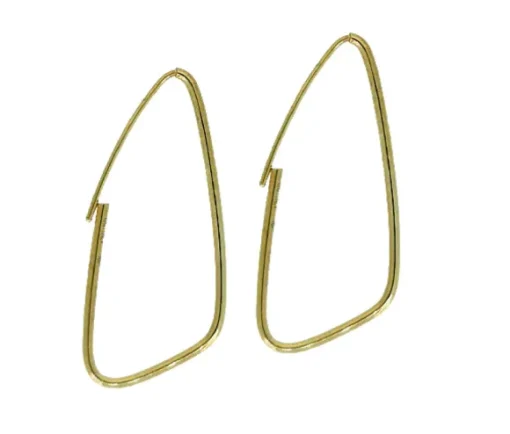 BOUCLES ANNEAUX TRIANGLES UNIES EN OR 10K