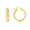 BOUCLES ANNEAUX UNIES EN OR 10K 3 TONS
