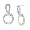 BOUCLES CERCLE DE VIE EN ARGENT RHODIÉ SERTIES DE CUBIQUES ZIRCONIAS