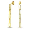 BOUCLES CHAINE PAPERCLIP EN OR JAUNE