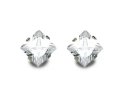 BOUCLES DE PERÇAGE EN ACIER SERTIES DE CUBIQUES ZIRCONIAS (*PERÇAGE GRATUIT)