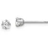 BOUCLES DE PERÇAGE EN OR BLANC SERTIES DE CUBIQUES ZIRCONIAS (*PERÇAGE GRATUIT)